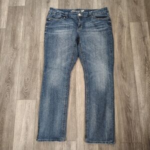 Seven7 Classic Blue Straight Leg Jeans Size 18